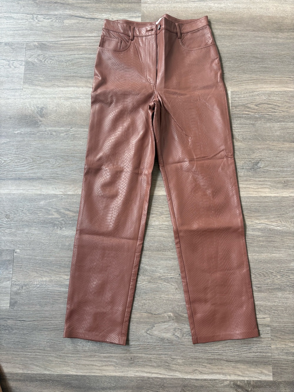 Wilfred Snake-Embossed Melina Pants — Dusty Rose